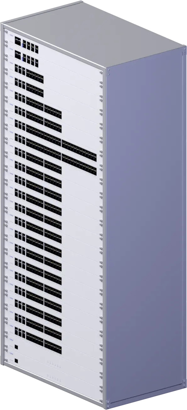 Meter Networking Rack: Firewall, Switches, PDU